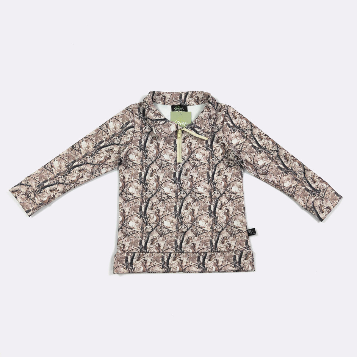 Khaki Tree Camo Boy Quarter Zip