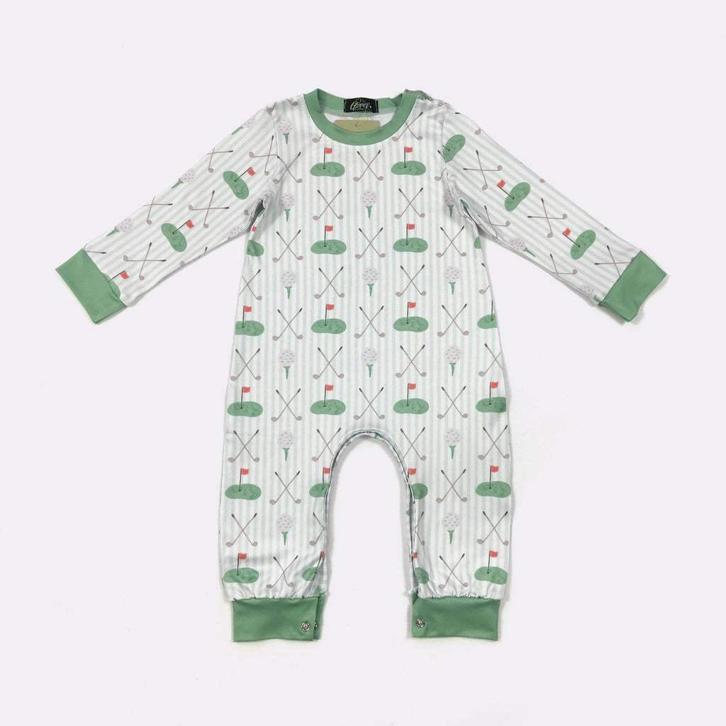 Pinstripe Golf Boy Romper