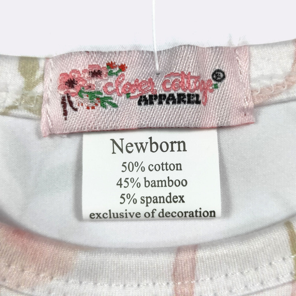 Blush Ribbon Rose Gown and Blanket Set